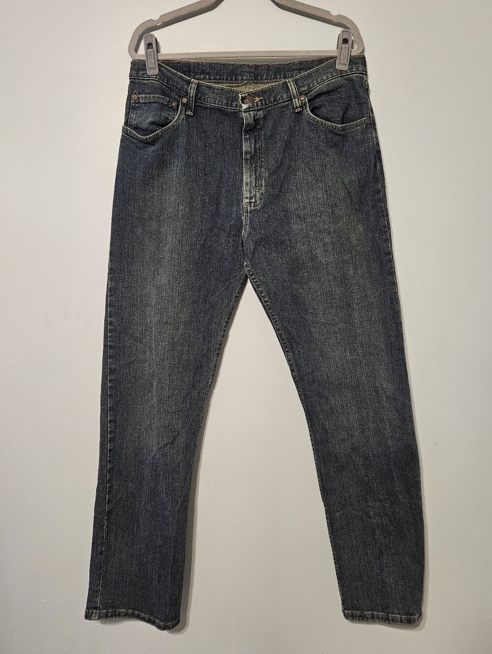 Wrangler Men's Dark Wash Relaxed Straight Jeans